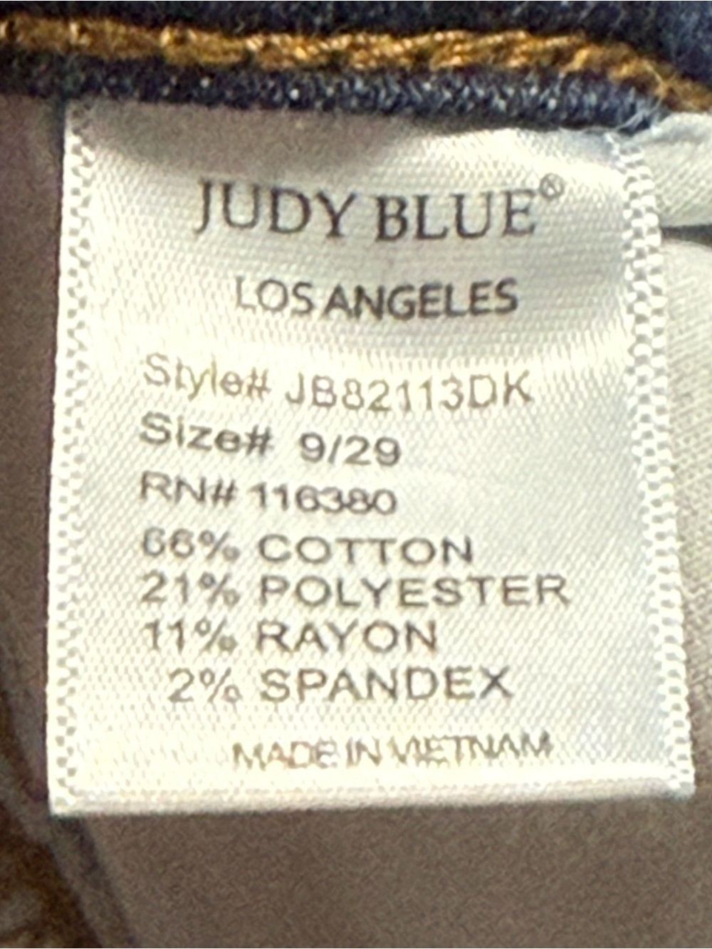 Judy Blue Skinny Fit Jeans Size 9/29 Distressed Frayed Cuff Stretch Denim - Picture 10 of 10